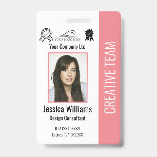 Personalised Employee Photo ID Company Security Badge