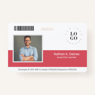 Personalised Employee Photo ID Company Security ID Badge