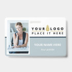 Personalised Employee Photo Logo Barcode ID