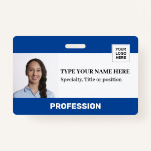 Personalised Employee   Photo Logo Barcode Name ID Badge