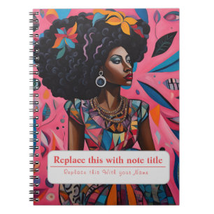 Personalised Empowered Woman - Pink Notebook