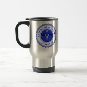 Personalised EMT Paramedics Caduceus Travel Mug