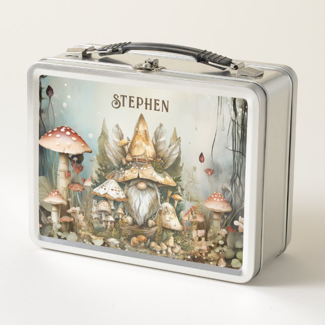 Personalised Enchanted Forest Fantasy Metal Lunch Box (Front)