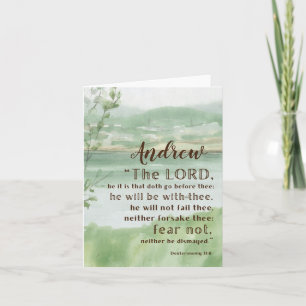 Personalised Encouragement Bible Verse Fear Not Card