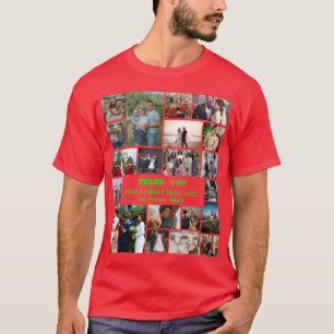 Personalised End Of Year Family 22 Photo Collage T-Shirt