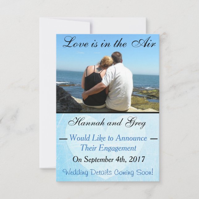 Personalised Engagement Announcement (Front)