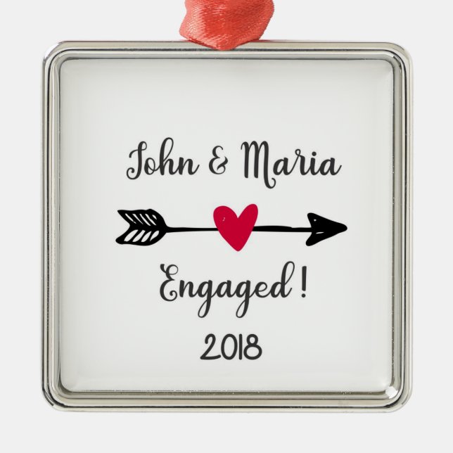 Personalised Engagement Ornament (Front)