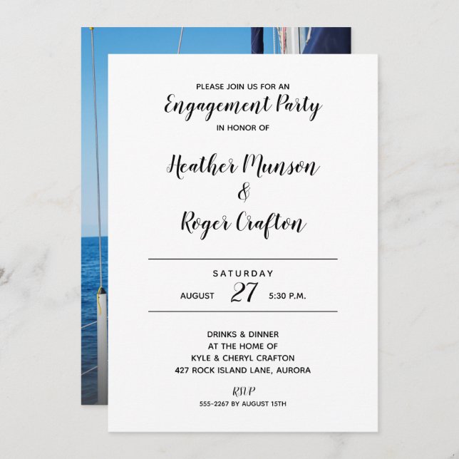 Personalised ENGAGEMENT PARTY Invites | Add PHOTO (Front/Back)
