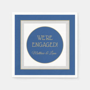 Personalised engagement party  napkin