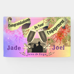 Personalised Engagement Party Photo Banner