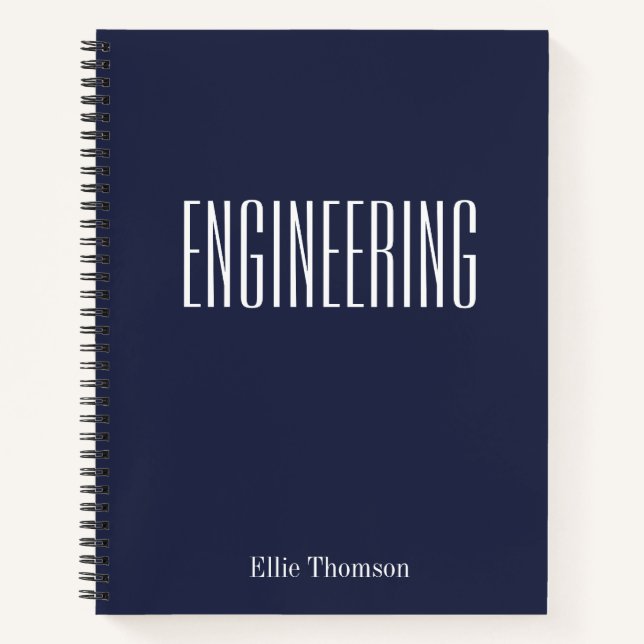 Personalised Engineering Graph Paper Simple Design Notebook (Front)
