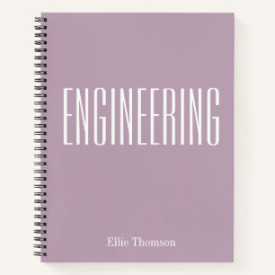 Personalised Engineering Graph Paper Simple Lilac Notebook
