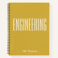 Personalised Engineering Graph Paper Simple Yellow