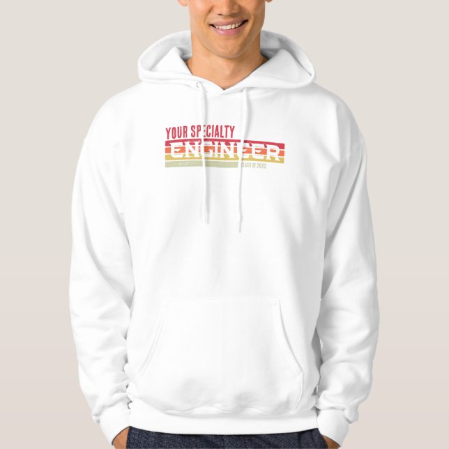 Personalised Engineering Speciality Graduation Yea Hoodie (Front)