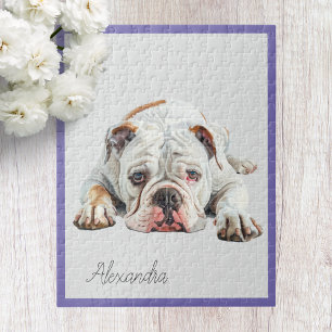 Personalised English Bulldog Jigsaw Puzzle