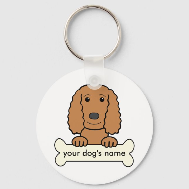 Personalised English Cocker Spaniel Key Ring (Front)