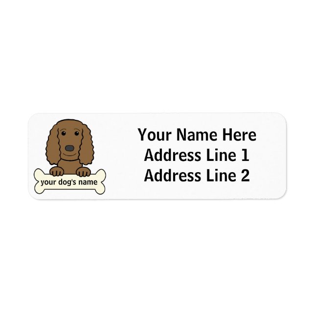 Personalised English Cocker Spaniel Return Address Label (Front)