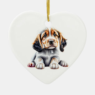 Personalised English Setter Puppy Ceramic Ornament