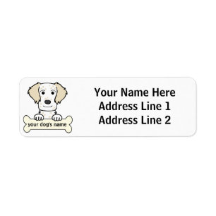 Personalised English Setter Return Address Label