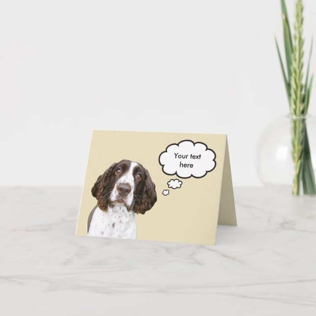 Personalised English Springer Spaniel Card (Front)