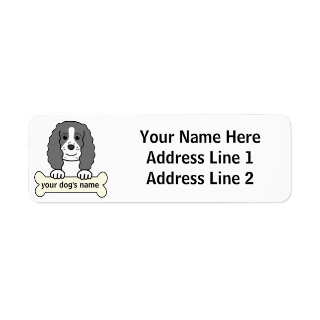 Personalised English Springer Spaniel Return Address Label (Front)