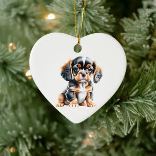 Personalised English Toy Spaniel Puppy Ceramic Ornament