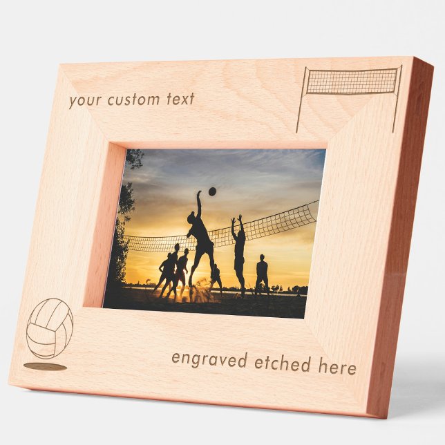 Personalised Engraved Picture Frame Volleyball (Personalized Engraved Picture Frame Volleyball)
