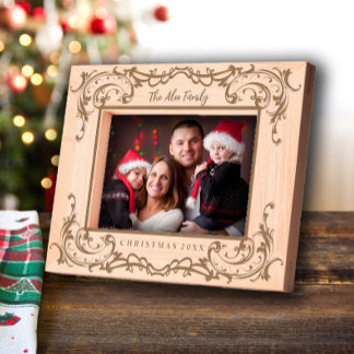 Personalised Engraved Wood Christmas Picture Frame