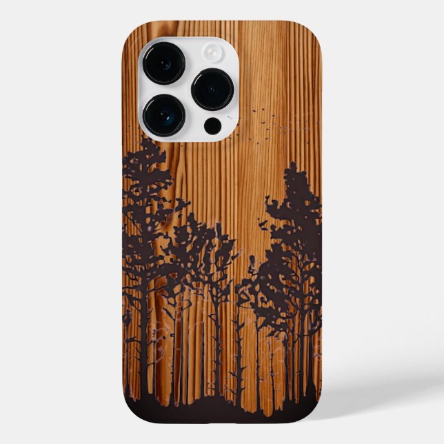 Personalised engraved wood - wooden  Case-Mate iPhone case (Back)