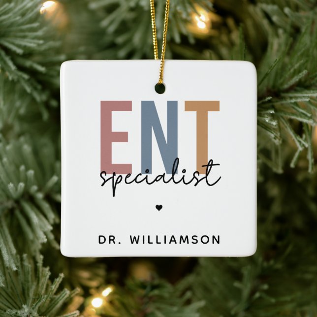 Personalised ENT Doctor ENT Specialist Ceramic Ornament (Tree)