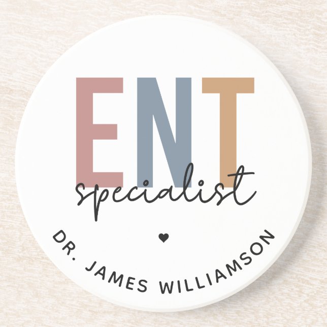 Personalised ENT Doctor ENT Specialist Coaster (Front)