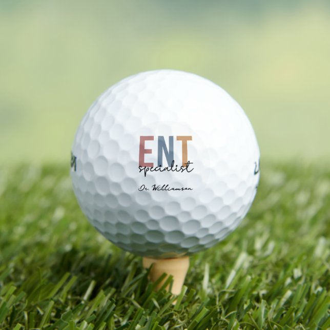 Personalised ENT Doctor ENT Specialist Golf Balls (Insitu Tee)