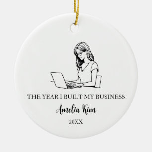 Personalised Entrepreneur Ornament, New Business Ceramic Ornament
