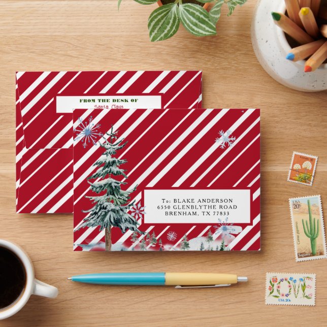 Personalised envelope from Santa Claus Christmas  (Desk)