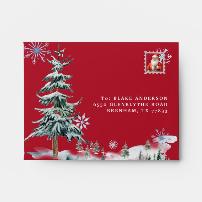 Personalised envelope from Santa Claus Envelope (Front)