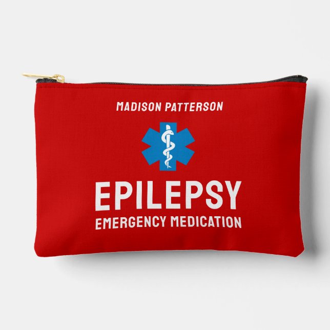  Personalised Epilepsy Emergency Essentials Accessory Pouch (Front)