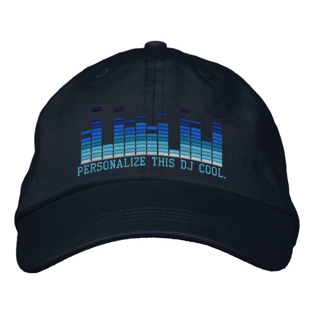 Personalised Equalizer Embroidery 4 the DJ in You! Embroidered Hat (Front)