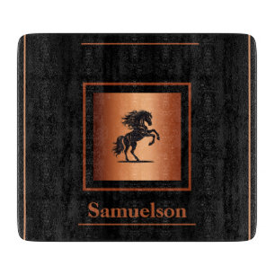 Personalised Equestrian Copper-Embellished  Cutting Board