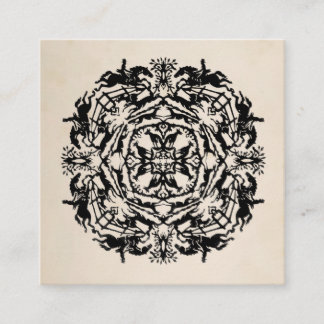 Personalised Equestrian Kaleidoscope Square Business Card