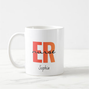 Personalised ER Nurse Name Coffee Mug