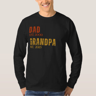 Personalised Est. Year Dad Grandpa Retro Custom T-Shirt