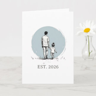 Personalised EST Year Father & Daughter Minimalist Card