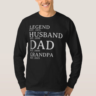 Personalised Est. Years Legend Husband Dad Grandpa T-Shirt