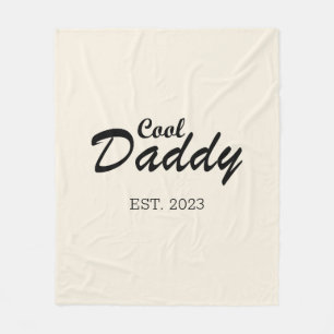 Personalised established Daddy gift Fleece Blanket