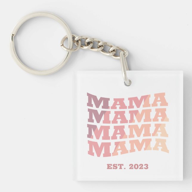 Personalised established Mama Key Ring (Front)