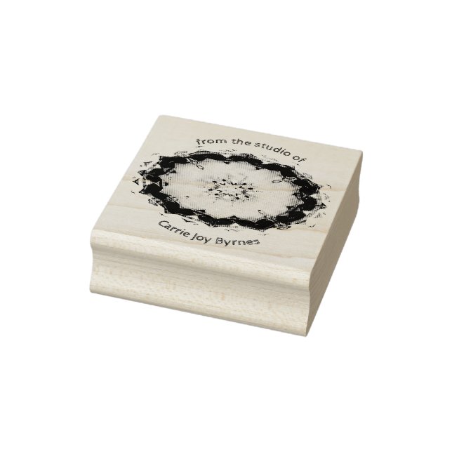 Personalised Etched Distressed Mandala Rubber Stamp (Stamp)