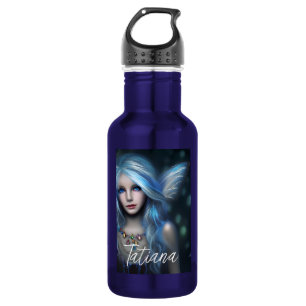 Personalised Ethereal Mystical Blue Fairy 532 Ml Water Bottle