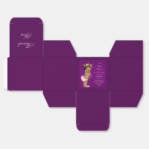 Personalised Ethnic Princess Baby Shower Thank You Favour Box