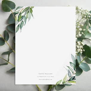 Personalised Eucalyptus Greenery Stationery Paper