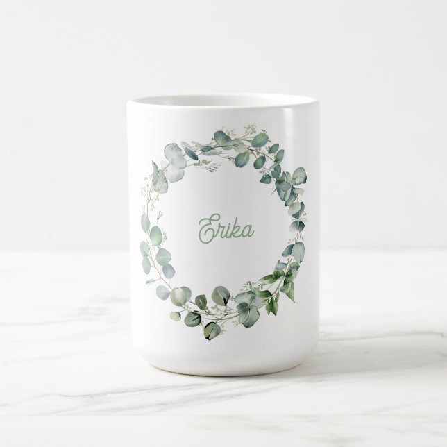 Personalised Eucalyptus wreath mug (Center)